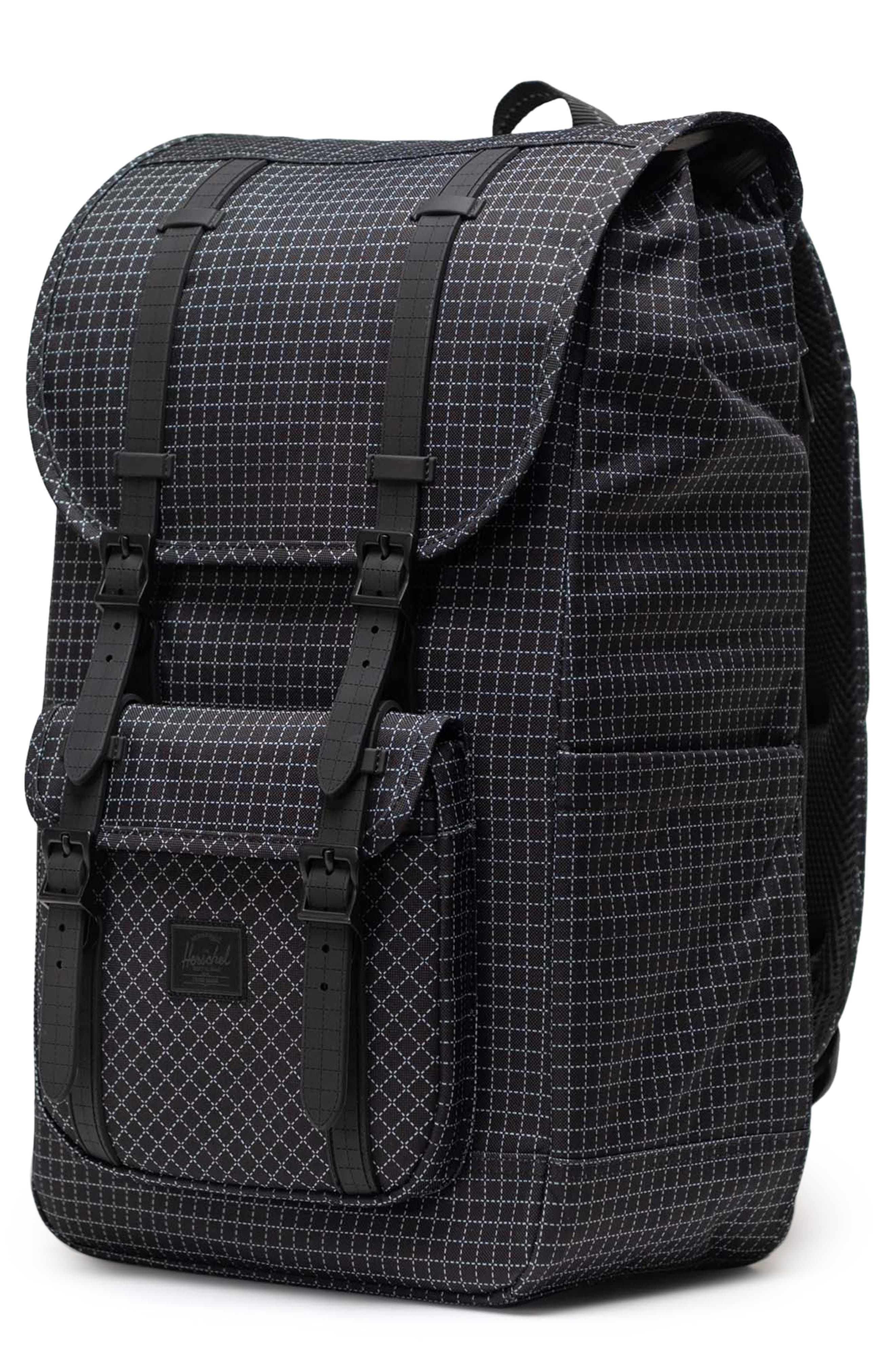 Herschel Supply Co. Little America Backpack, Alternate, color, Grid - Black