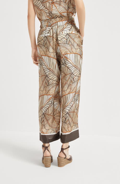 Brunello Cucinelli Printed Silk Wide-leg Pants