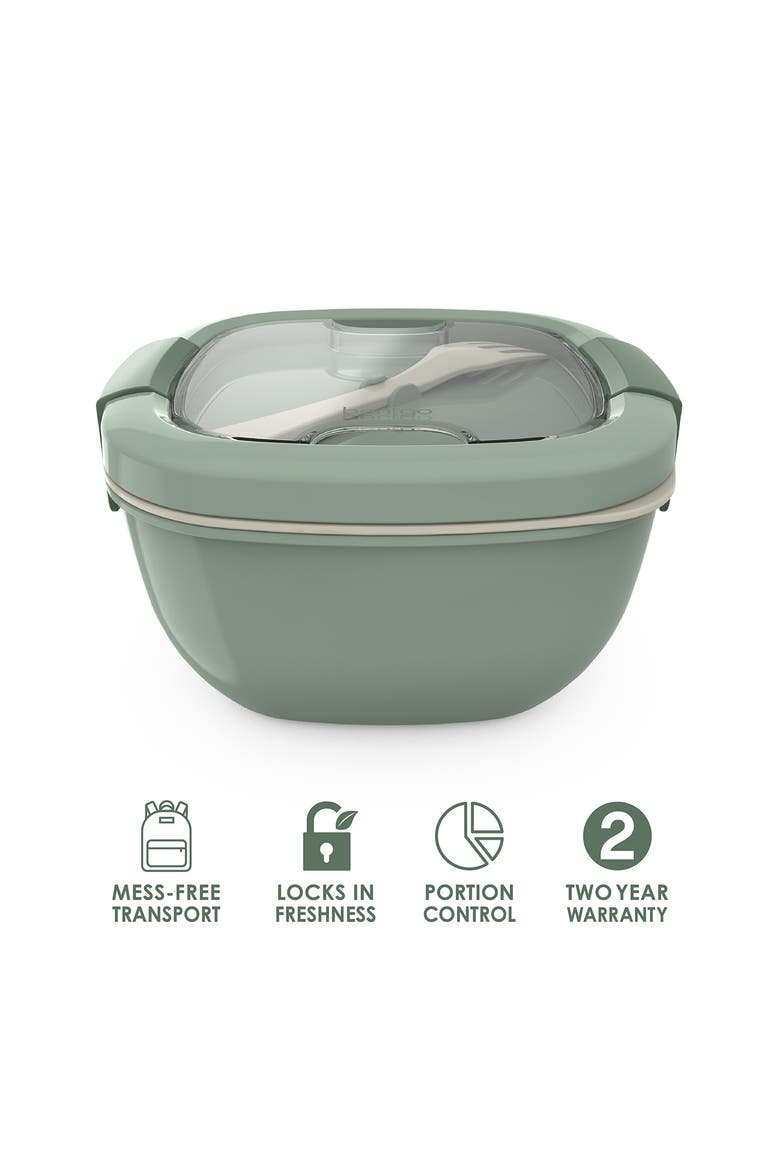 All-in-One Salad Container, Alternate, color, KHAKI GREEN