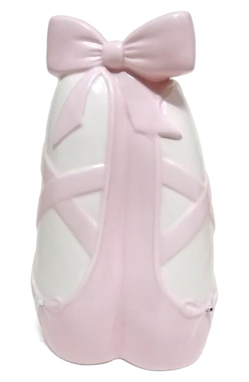 Child To Cherish Ballerina Slippers Ceramic Bank In Pink