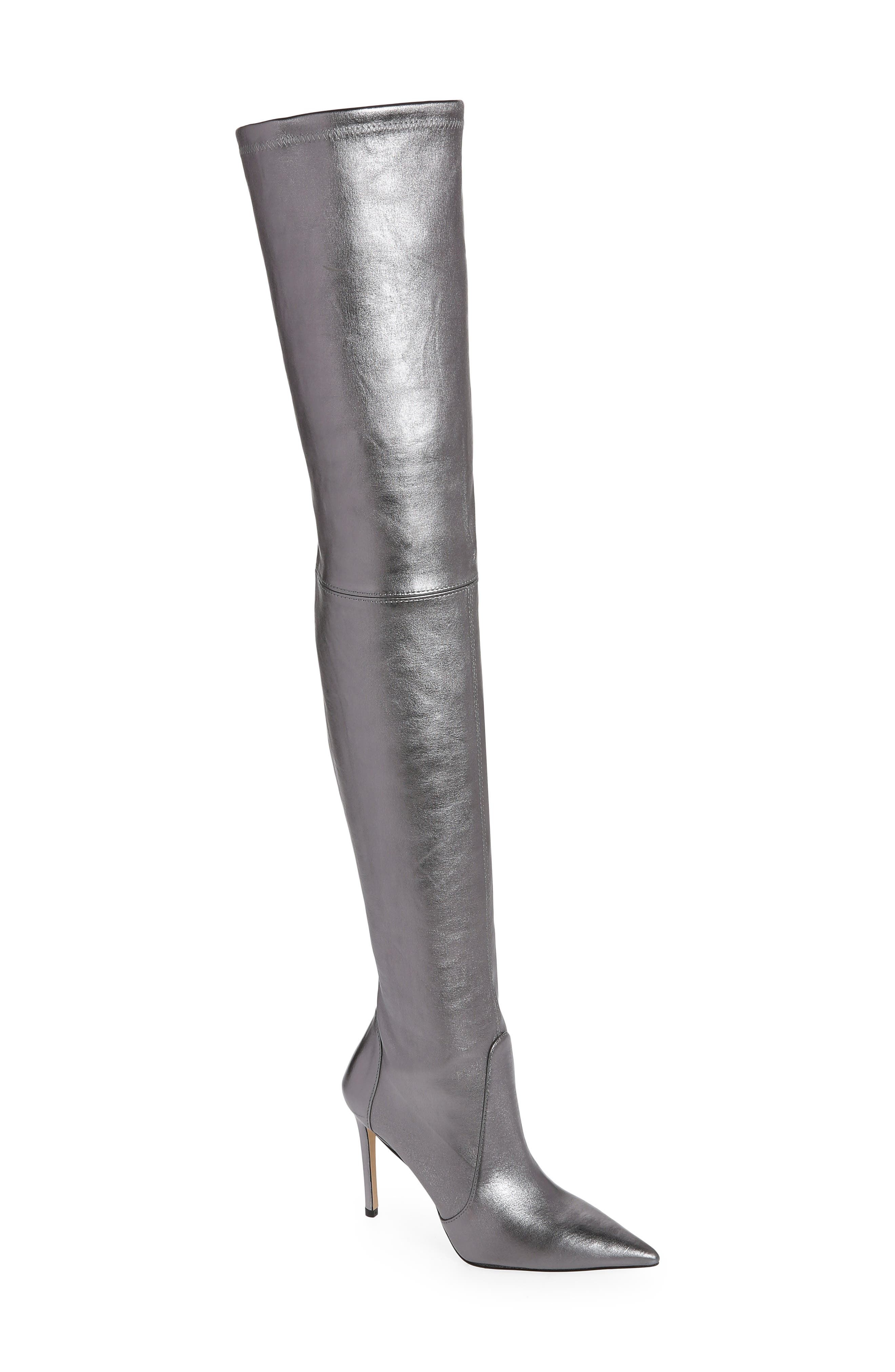 Stuart Weitzman Ultrastuart 100 Stretch Pointed Toe Over the Knee Boot, Main, color, 