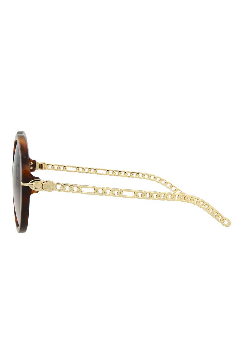 64mm Round Oval Sunglasses, Alternate, color, HAVANA GOLD BROWN