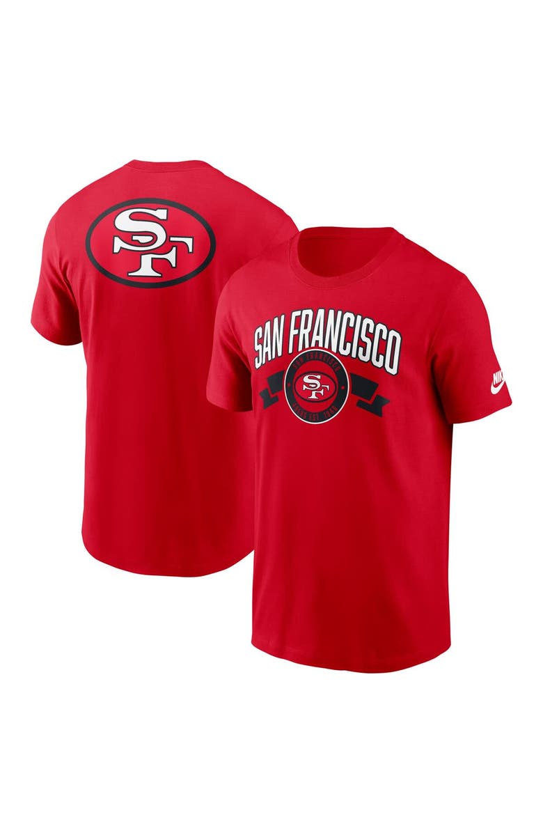 Nike Men's Nike Scarlet San Francisco 49ers Rewind Front and Back Hit Essential T-Shirt, Main, color, Scarlet