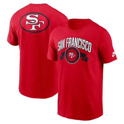 Men's Nike Scarlet San Francisco 49ers Rewind Front and Back Hit Essential T-Shirt