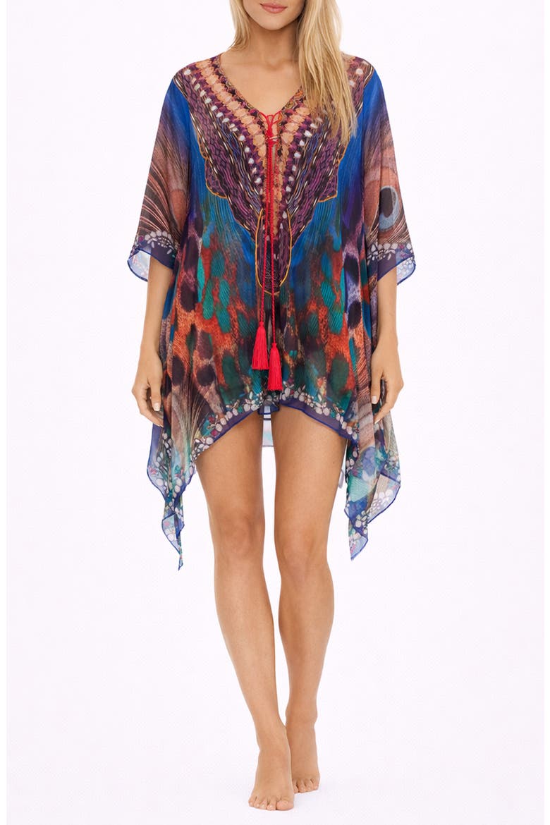 Short Poncho, Main, color, BLUE