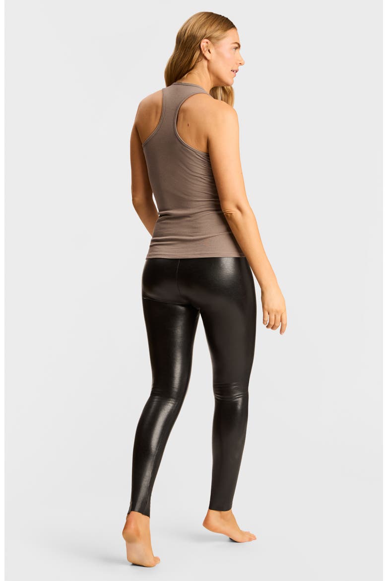 Luxury Rib Knit Racerback Tank, Alternate, color, TRUFFLE