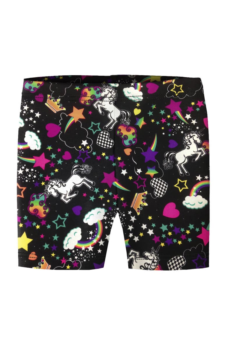 CITY THREADS Girls Printed Novelty Bike Shorts, Main, color, Unicorn Dream