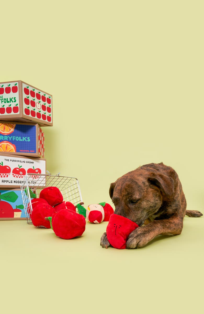 the furryfolks Apple Nosework Toy, Alternate, color, Red