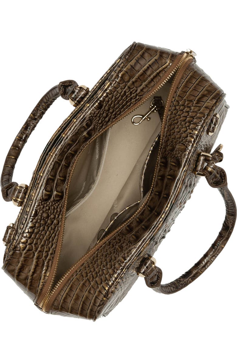Brahmin Marissa Print Croc Embossed Leather Satchel, Alternate, color,