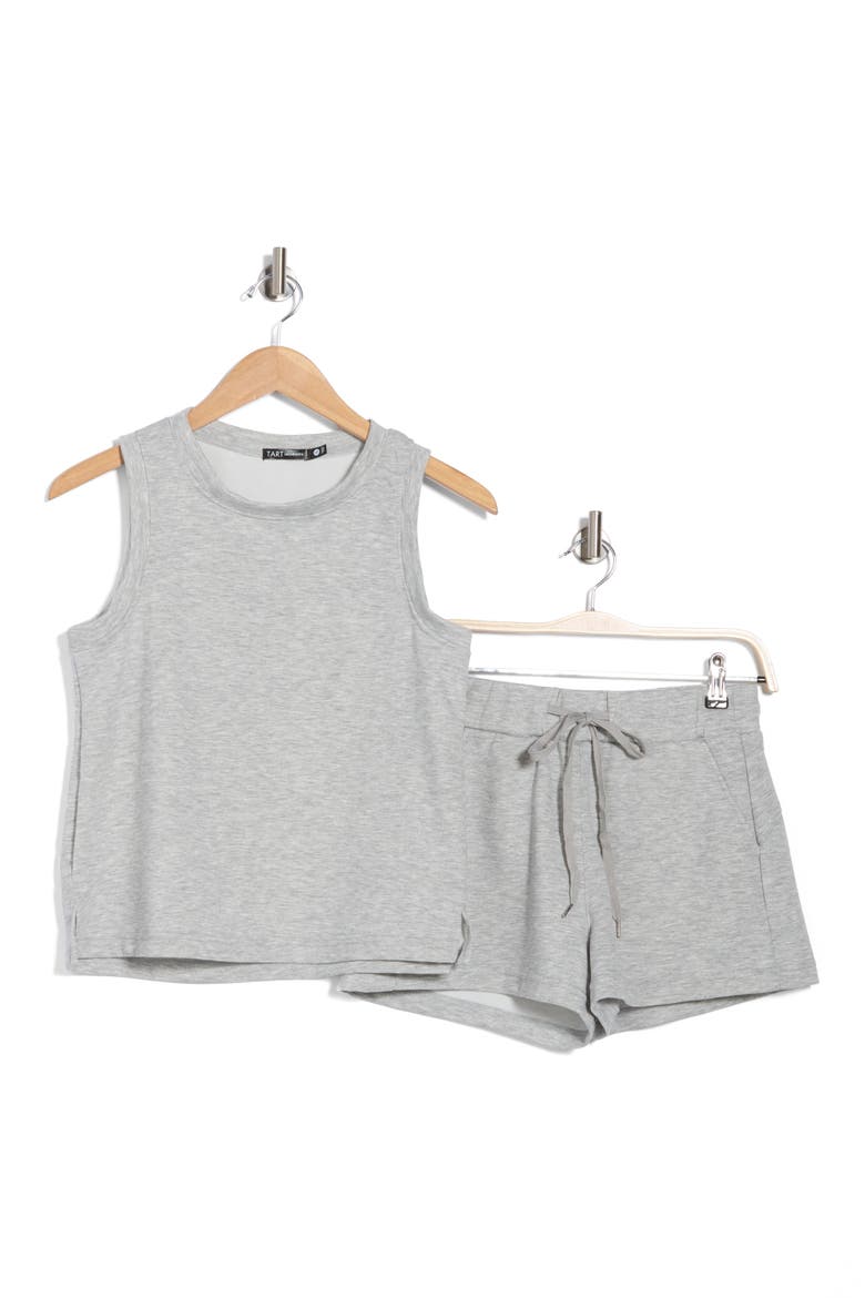Eowyn Scuba Tank & Shorts Pajamas, Alternate, color, HEATHER GREY