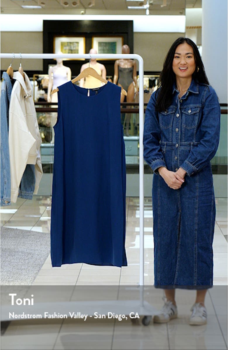 Matte Silk Shift Dress, sales video thumbnail