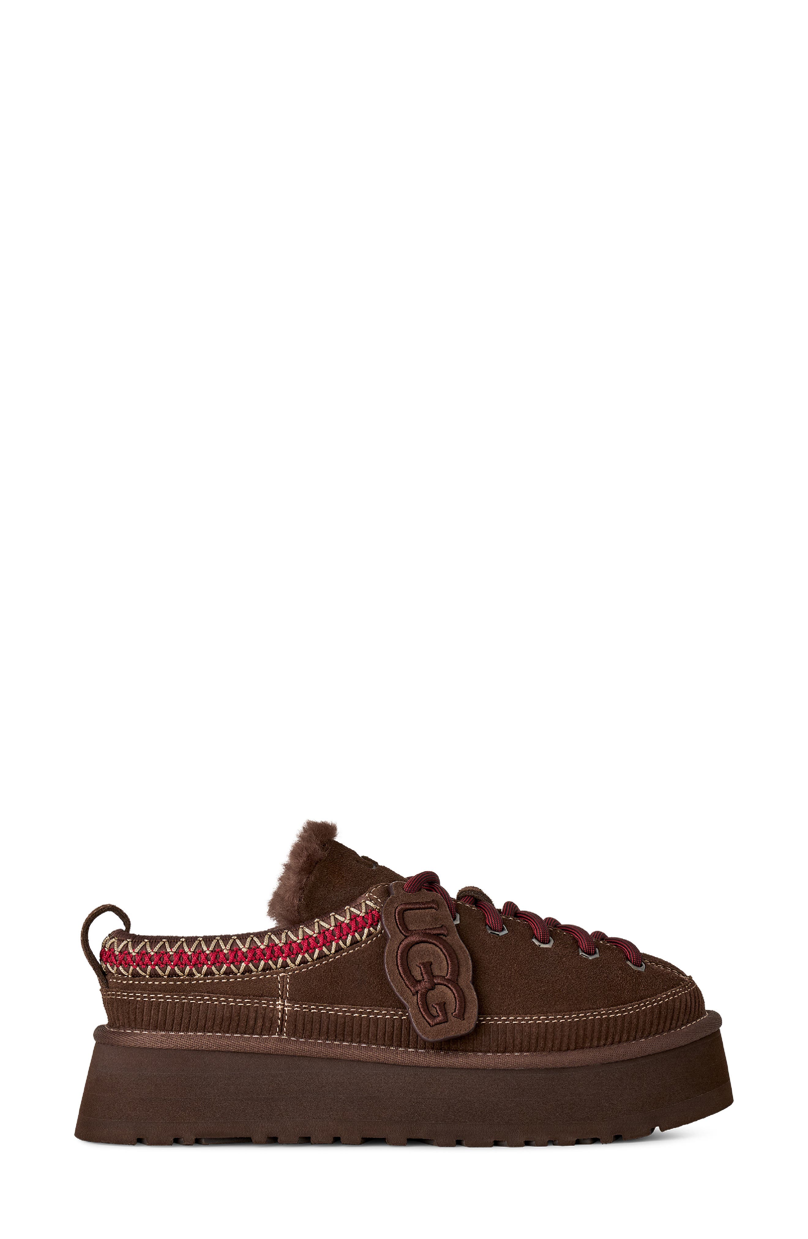 Heritage Lace-Up Slipper, Alternate, color, BURNT CEDAR