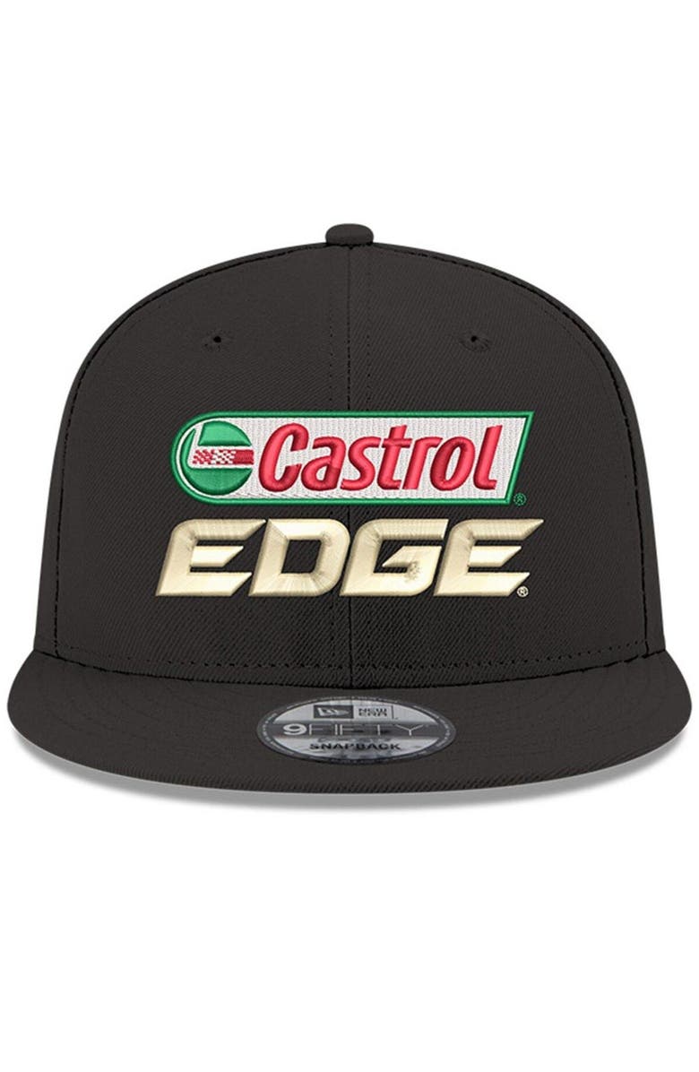 New Era Men's New Era  Black Brad Keselowski Castrol Edge 9FIFTY Sponsor Snapback Hat, Alternate, color, 