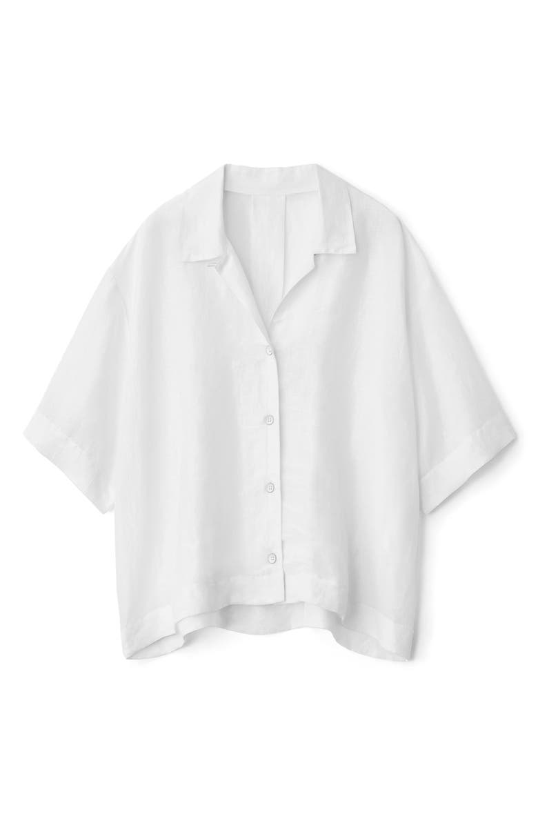 rag & bone Reed Linen Blend Shirt, Alternate, color, White