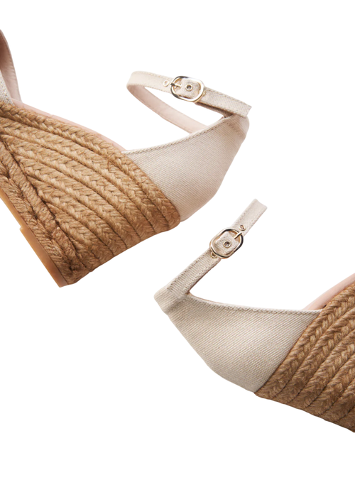 Viscata Estartit Canvas Espadrille Wedges In Beige