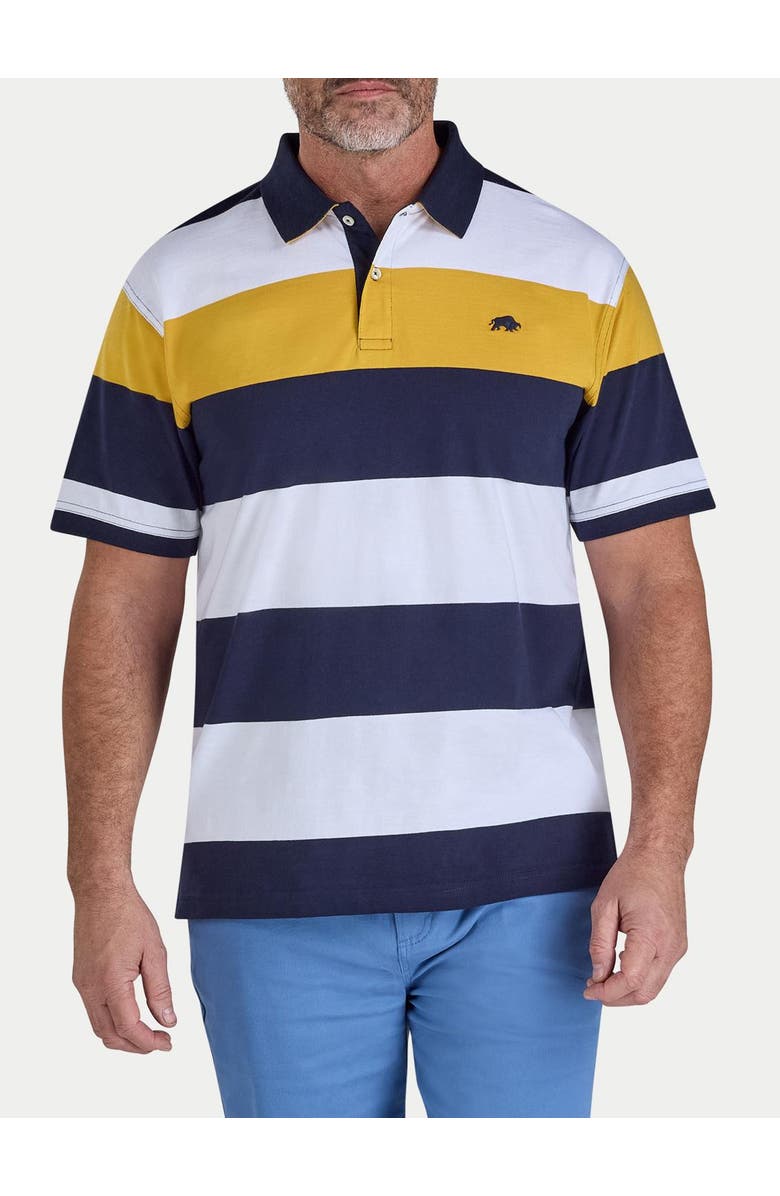 Raging Bull Chestband Stripe Polo Shirt, Alternate, color, Navy