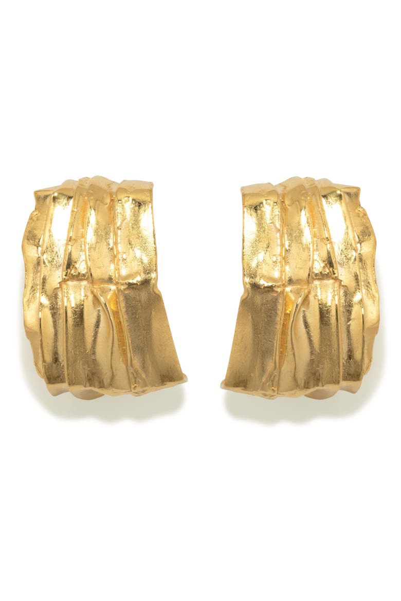 18K Gold Plate Earrings, Main, color, GOLD