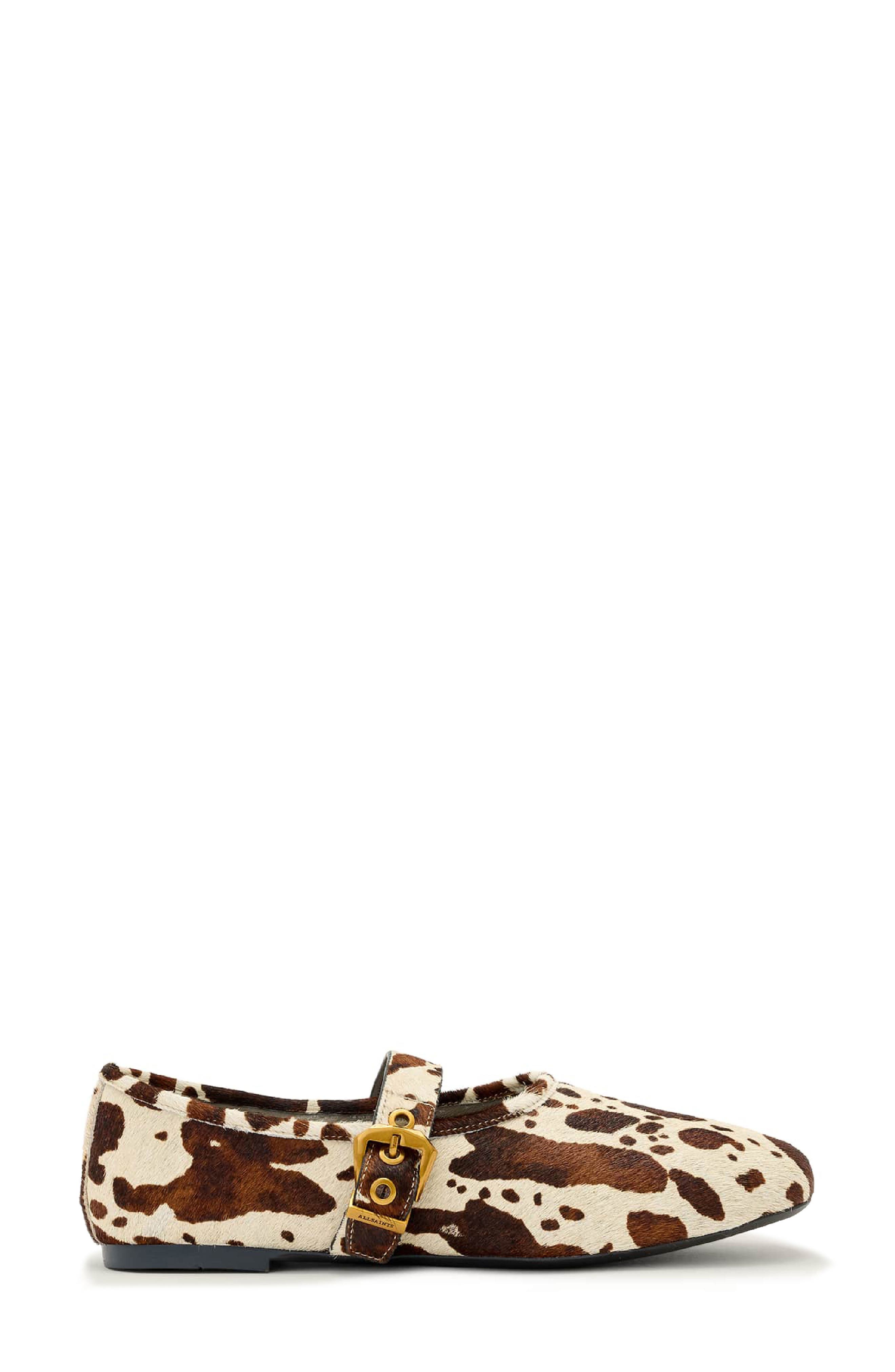 Hollie Mary Jane Flat, Alternate, color, COW PRINT