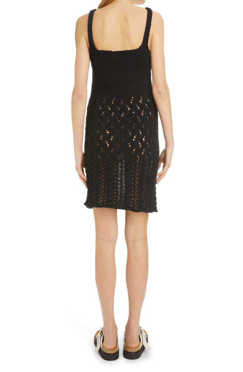Acne Studios Kamillo Open Stitch Cotton Sweater Minidress, Alternate, color,