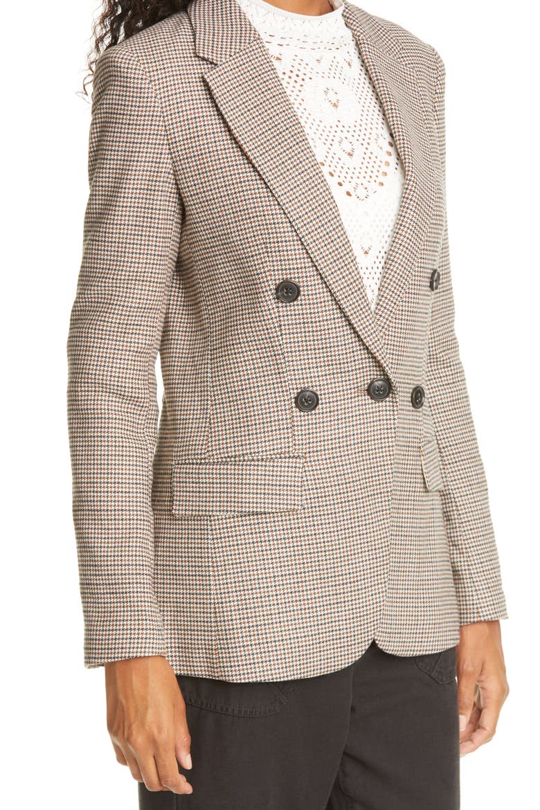 '70s Micro Houndstooth Blazer, Alternate, color, TAWNY MULTI