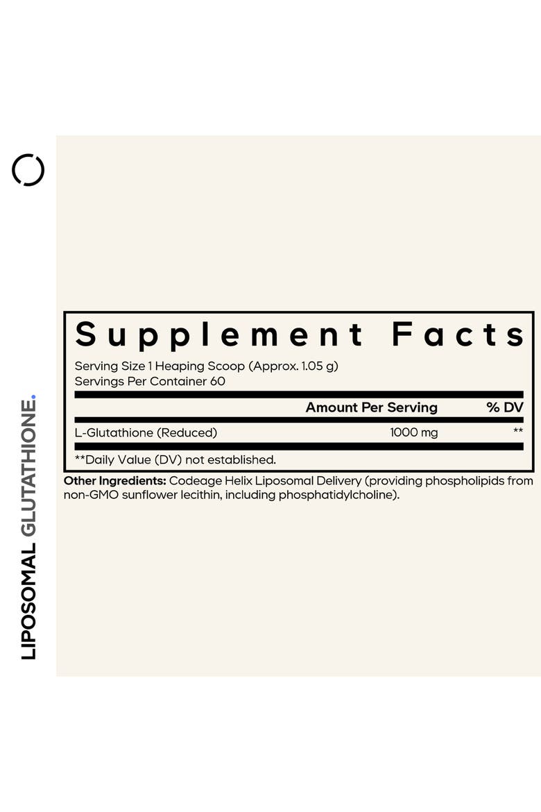 Liposomal Glutathione Powder 1000mg Supplement, Alternate, color, White