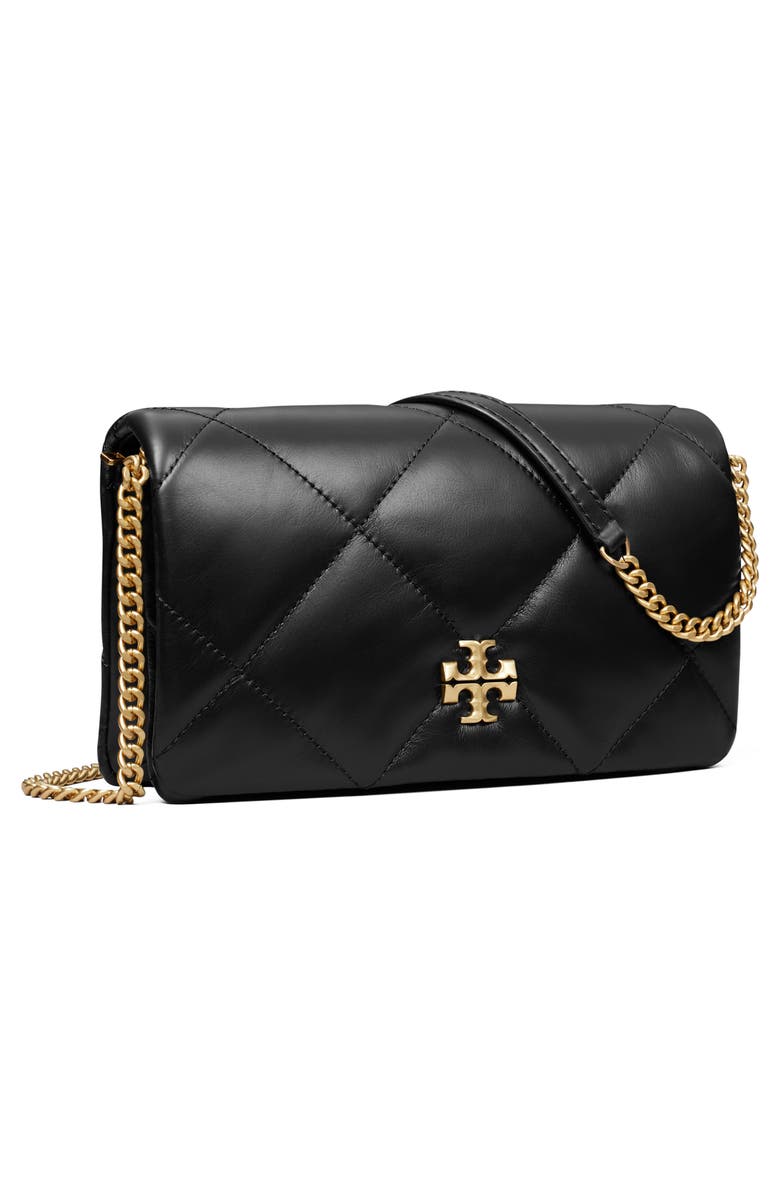 Tory Burch Kira Diamond Quilt Crossbody, Alternate, color, Black