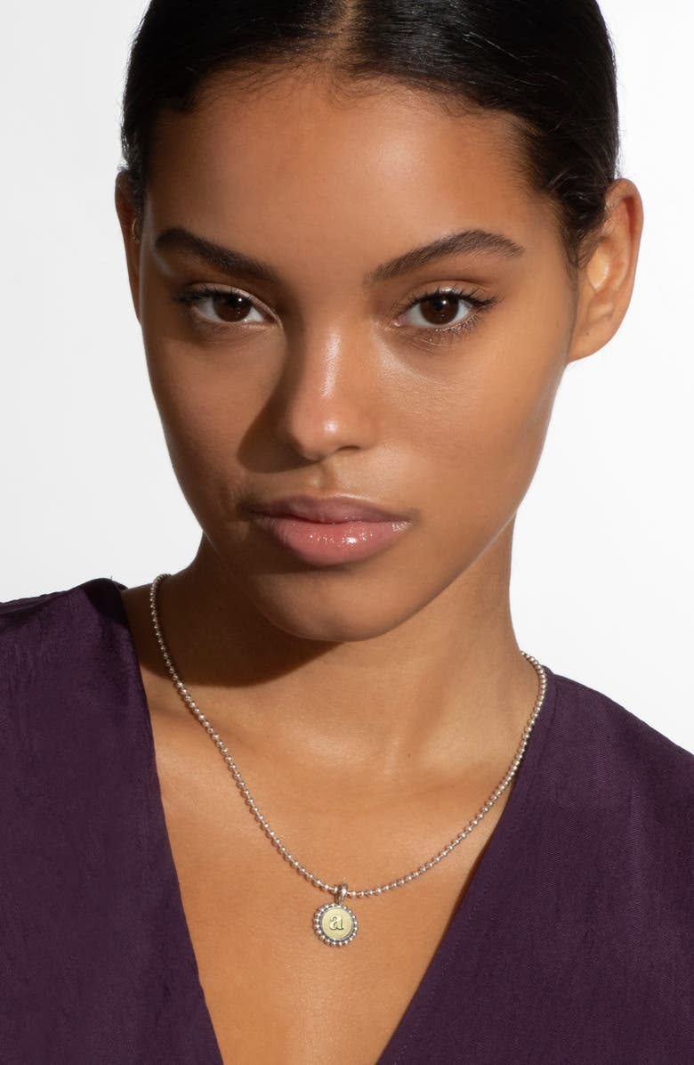 LAGOS Signature Caviar Initial Pendant Necklace, Alternate, color,