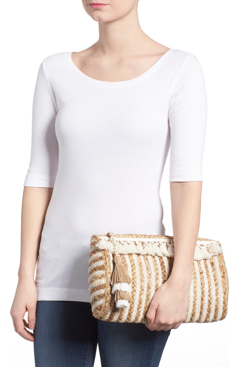 Shiraleah Mare Straw Clutch, Alternate, color,