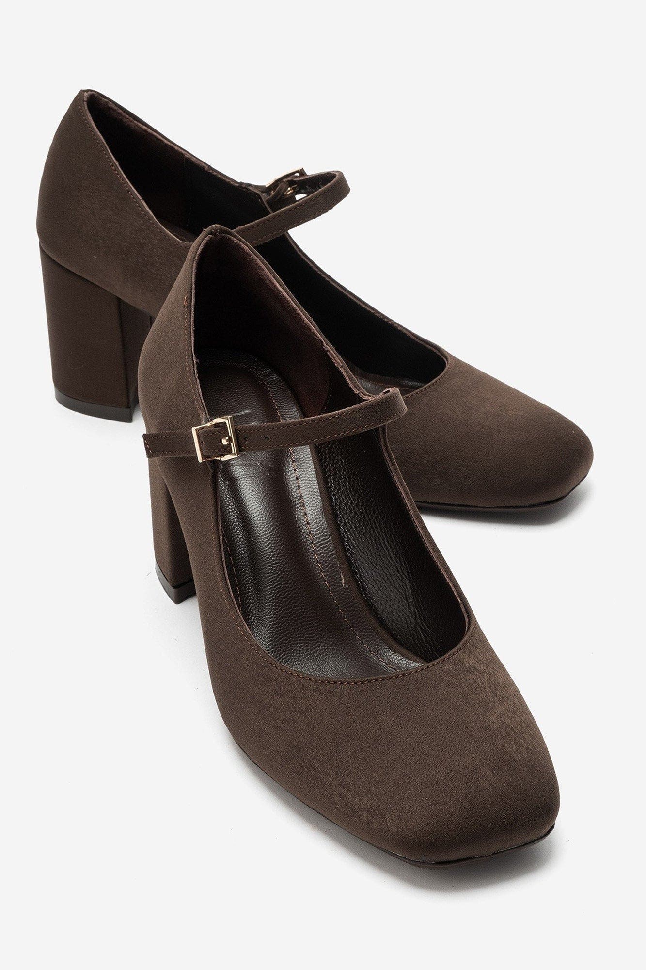 Nicho Block Heel Mary Jane Pump, Alternate, color, Brown