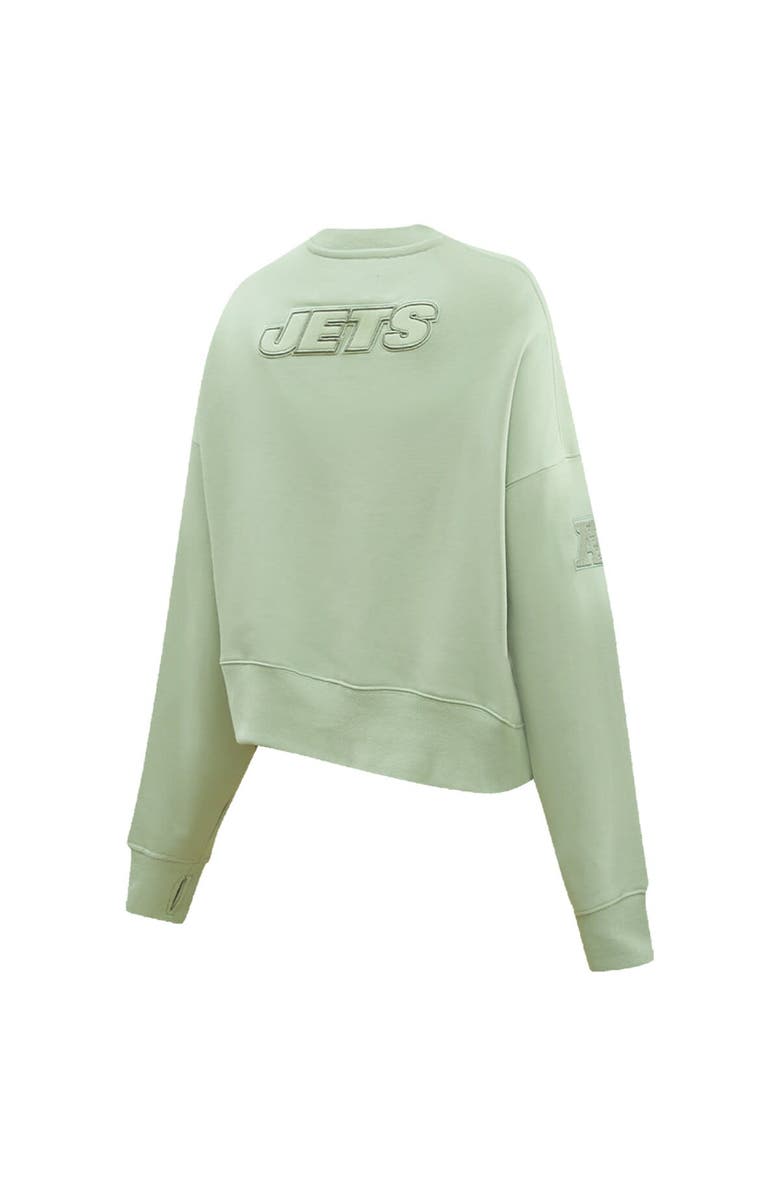 PRO STANDARD Women's Pro Standard  Green New York Jets Neutral Pullover Sweatshirt, Alternate, color, 