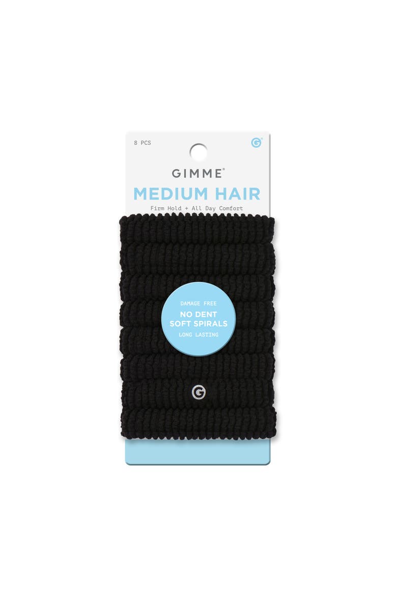 Soft Spiral Hair Bands, Main, color, Black