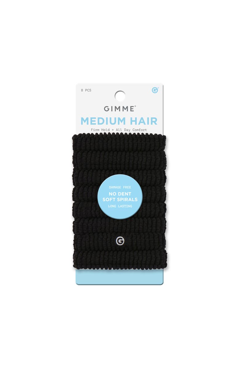 Gimme Beauty Soft Spiral Hair Bands, Main, color, Black