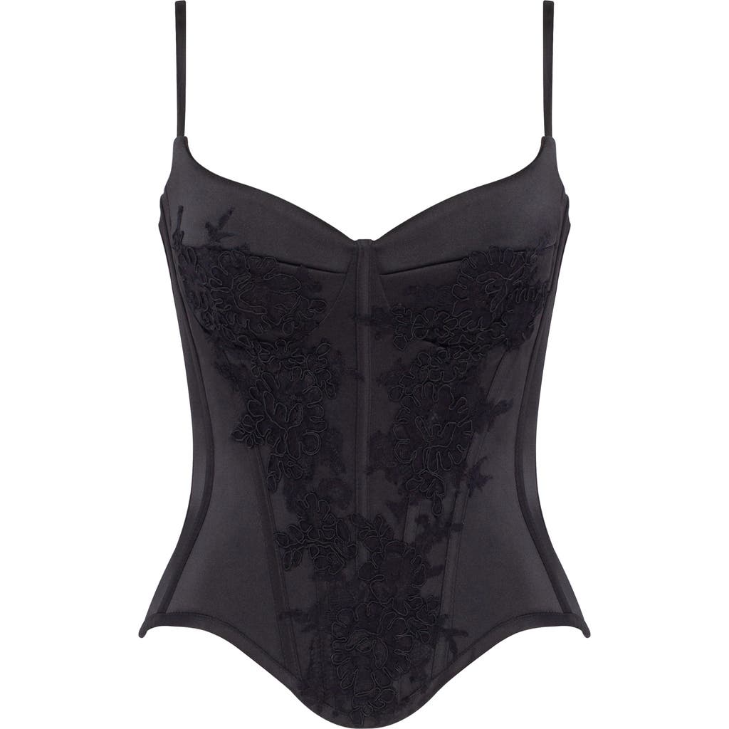 Milla Obsidian Lace Corset In Black