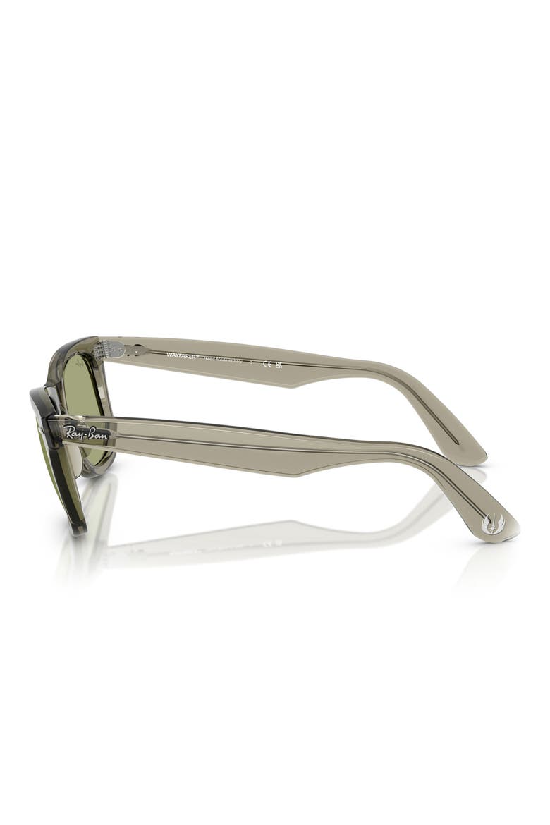 52mm Square Sunglasses, Alternate, color, GREEN / BOTTLE GREEN