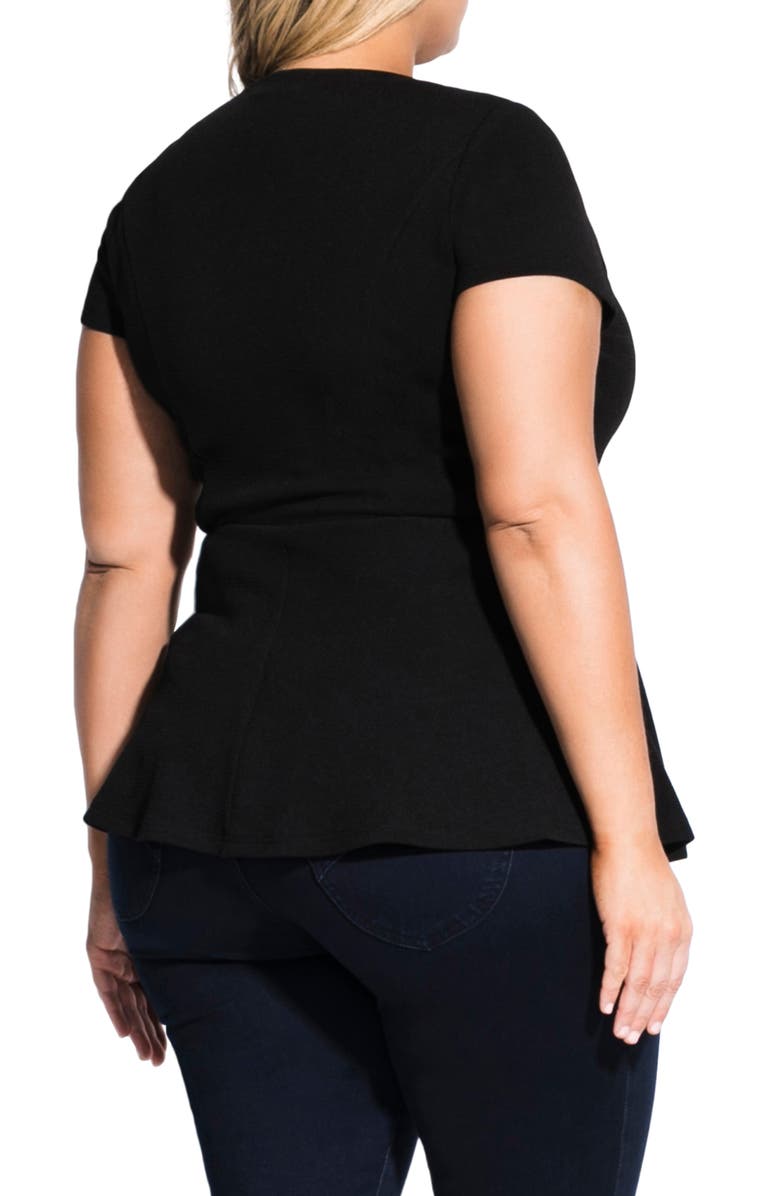 City Chic Sweet Peekaboo Top, Alternate, color,