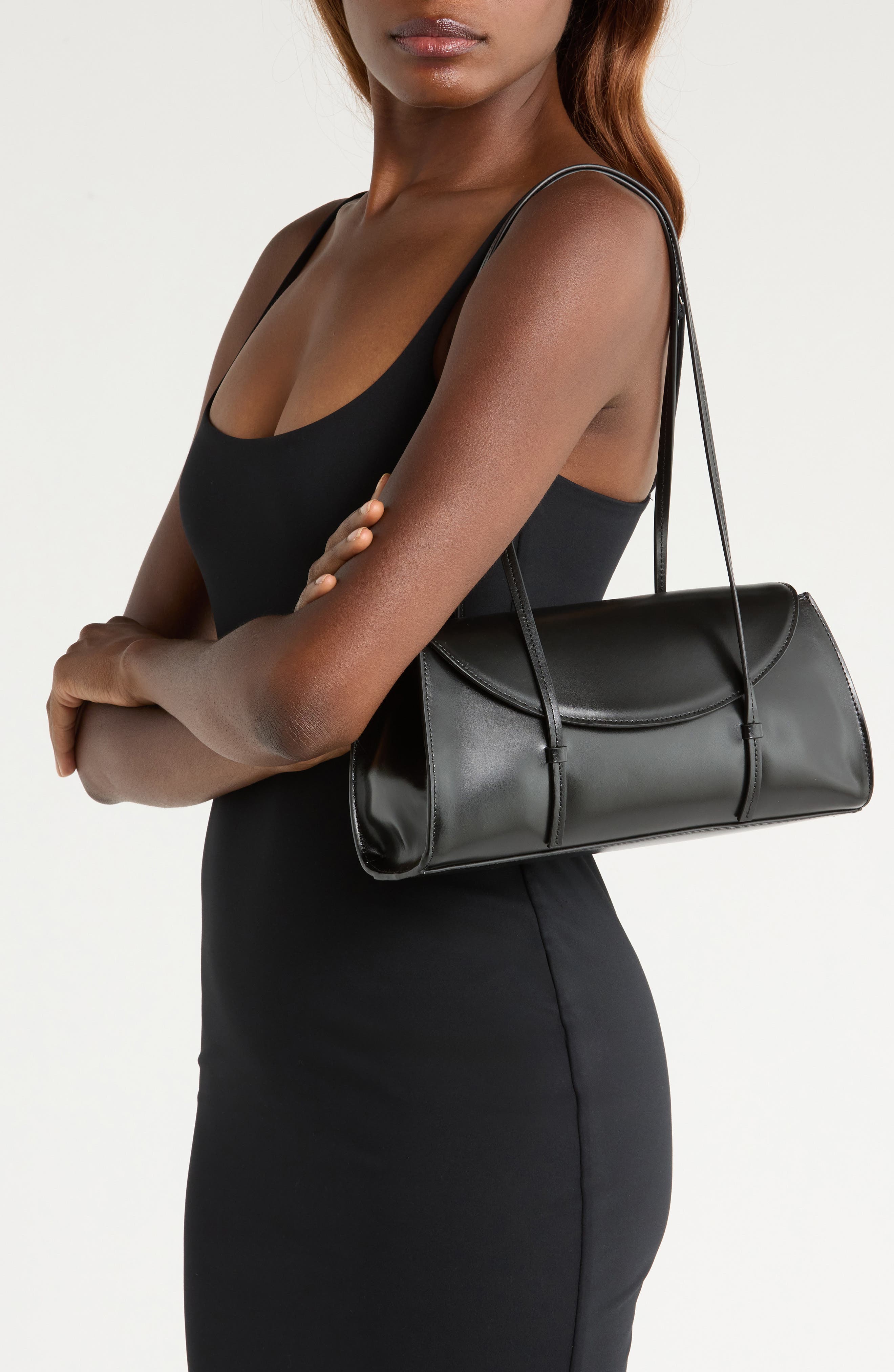 Reformation Elena Leather Shoulder Bag, Alternate, color, 