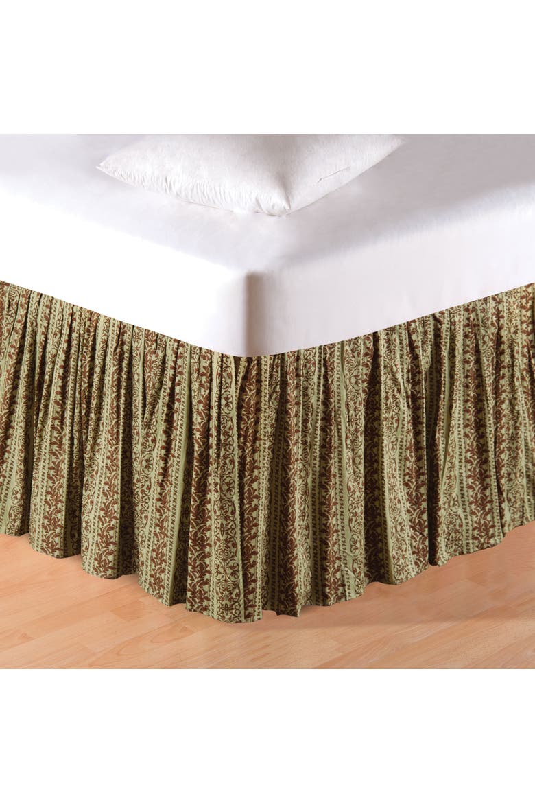 Windsor Bed Skirt, Main, color, Green
