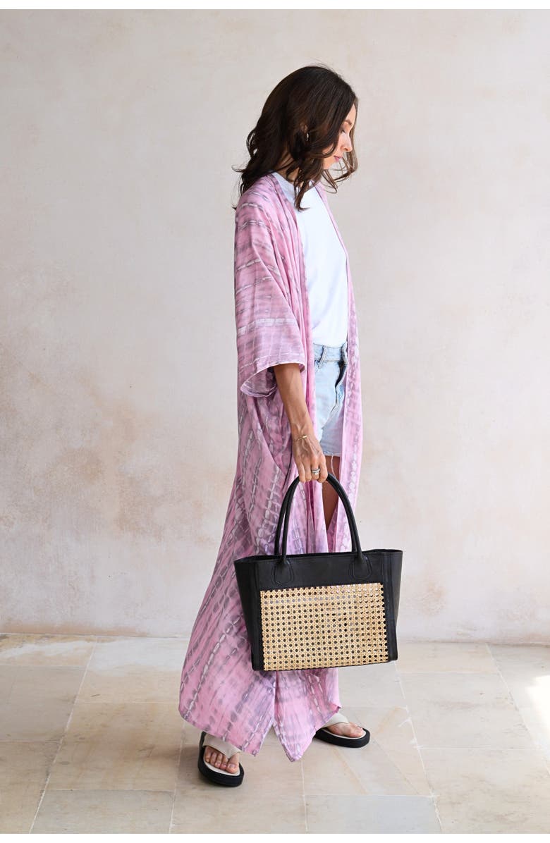 PINK HALEY Sara Hand Dyed Robe, Alternate, color, Pink