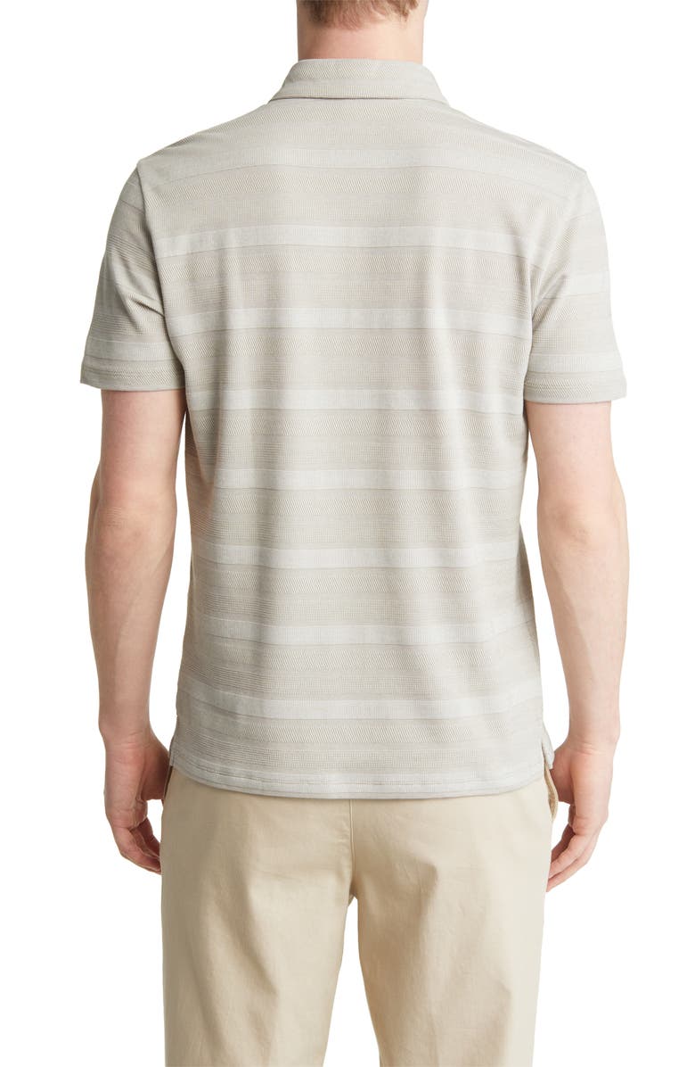 Robert Barakett Rocky Stripe Quarter Zip Cotton Polo, Alternate, color,
