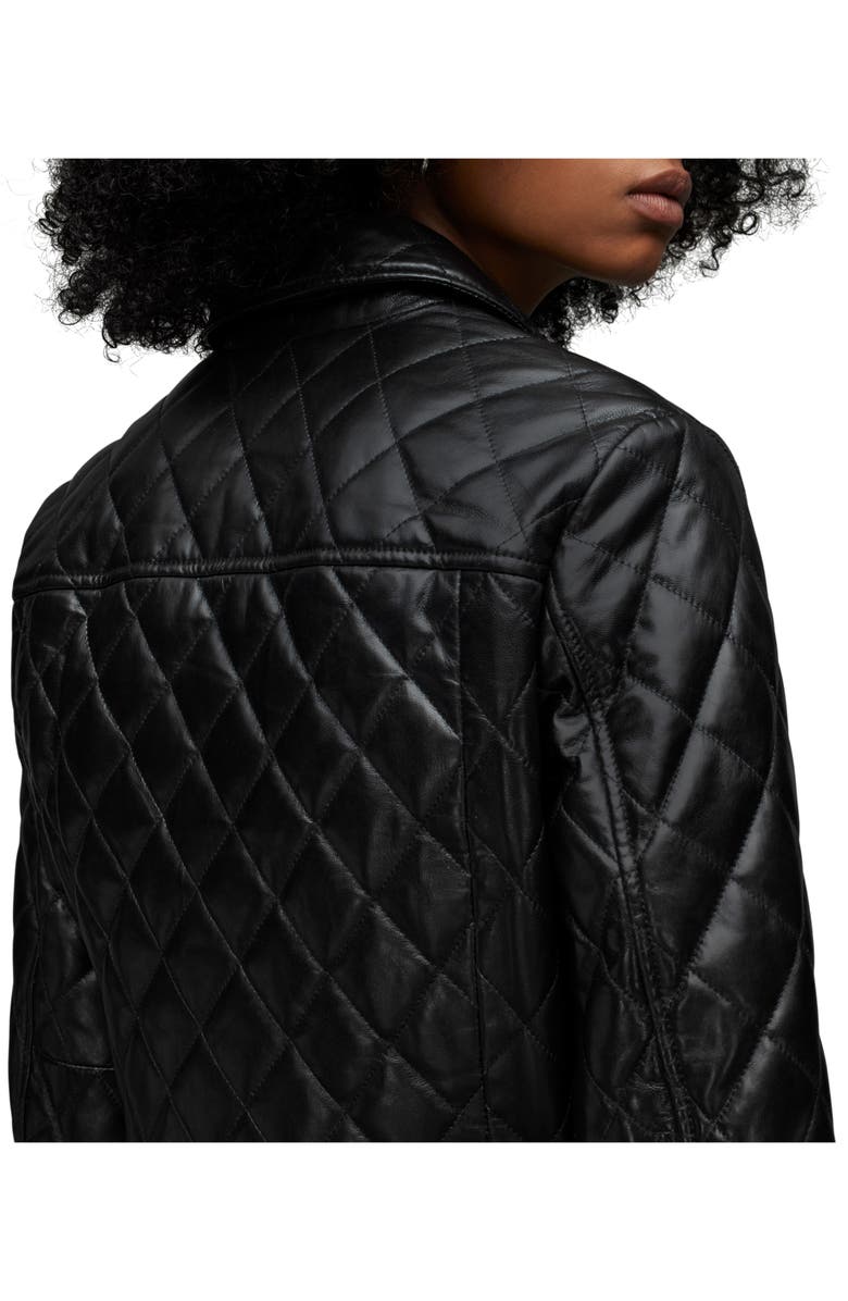 AllSaints Quinn Quilted Leather Bomber Jacket, Alternate, color, 