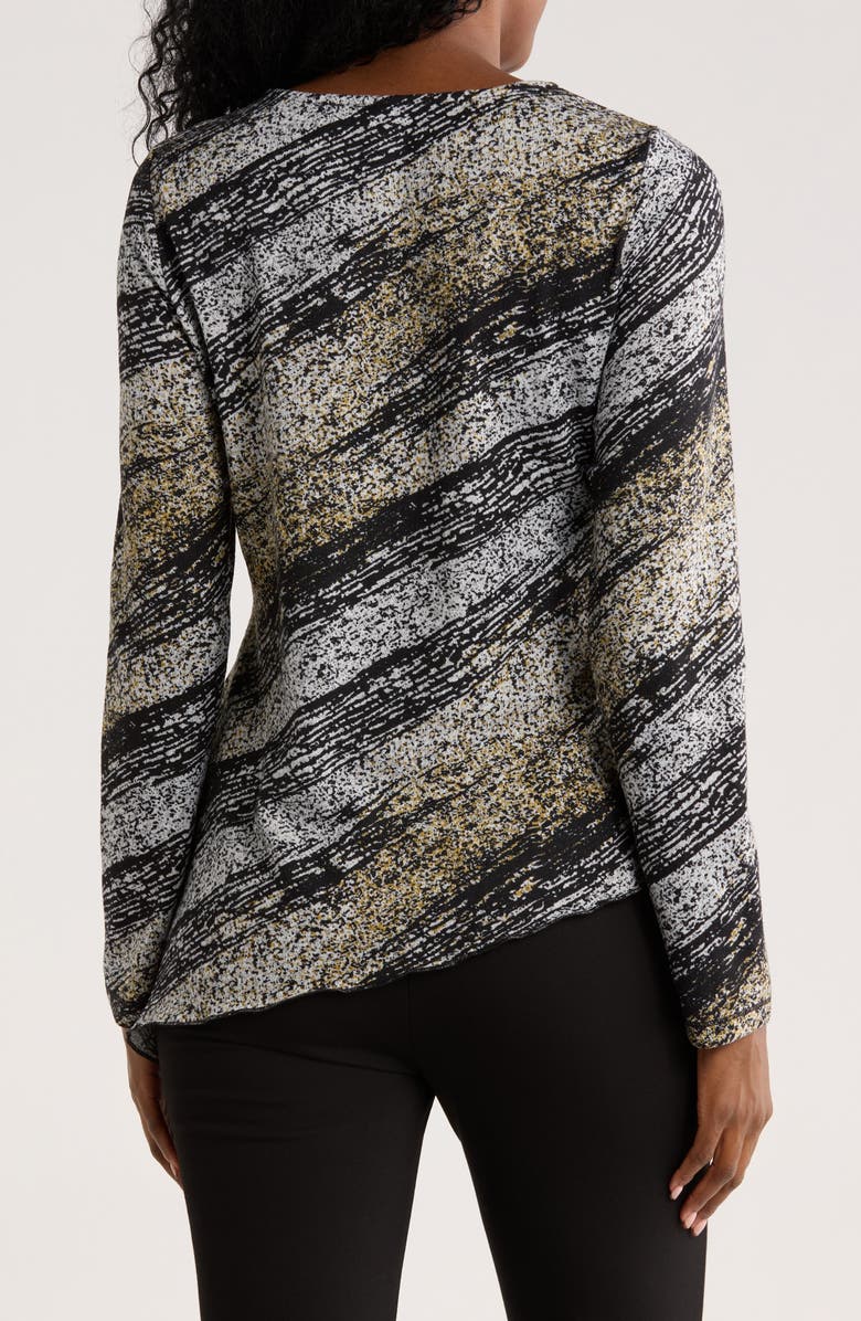 PATRIZIA LUCA Asymmetric Stripe Tunic, Alternate, color, Black/ Mustard