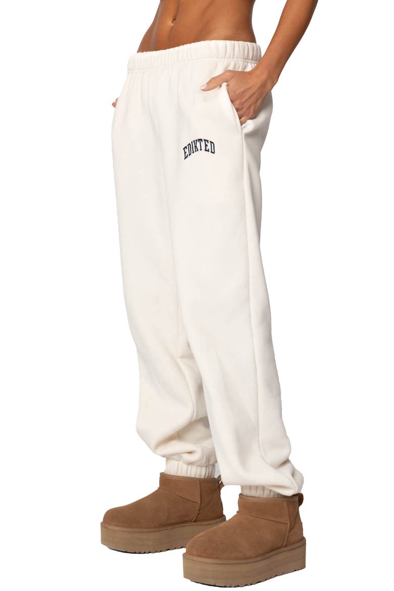 Babe Oversize Sweatpants, Alternate, color, CREAM