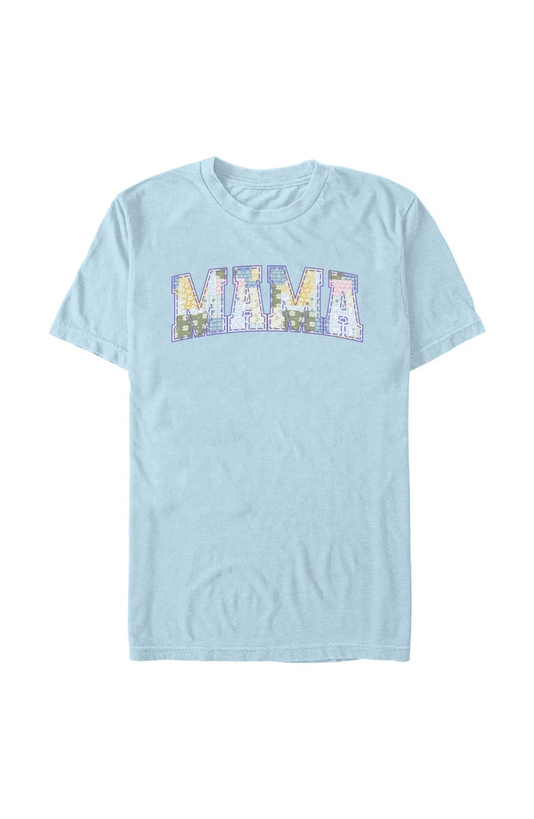 Disney Men's Disney Mama Collegiate Fabric Pattern Graphic T-Shirt, Main, color, Light Blue
