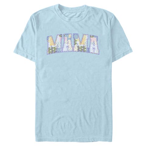 Men's Disney Mama Collegiate Fabric Pattern  Graphic T-Shirt