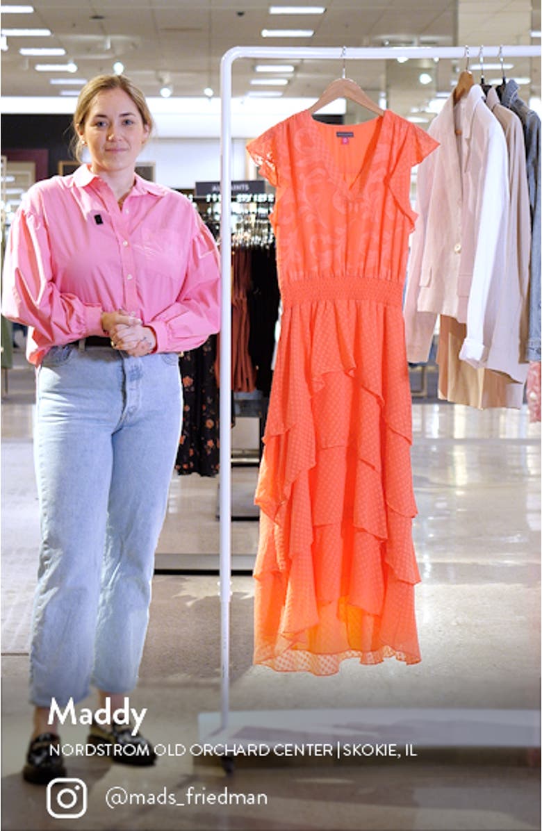 Ruffled Tiered Chiffon Maxi Dress, sales video thumbnail