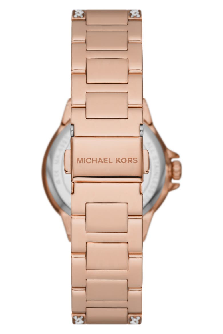 MICHAEL Michael Kors Camille Pavé Multifunction Bracelet Watch, 33mm, Alternate, color, ROSE GOLD