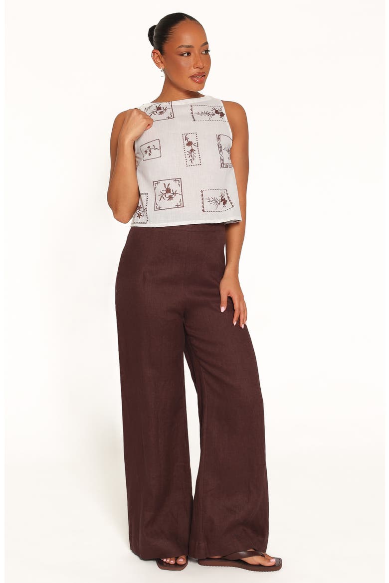 Leni Print Crop Sleeveless Top, Alternate, color, WHITE