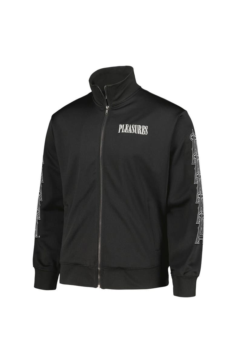 PLEASURES Men's PLEASURES Black Los Angeles Angels Pitcher Full-Zip Track Jacket, Alternate, color, Black
