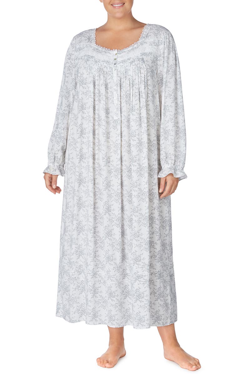 Eileen West Long Sleeve Nightgown, Main, color, 