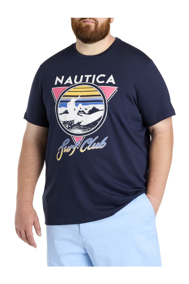 Big & Tall Surf Club Graphic Tee, Main, color, NAVY SEAS